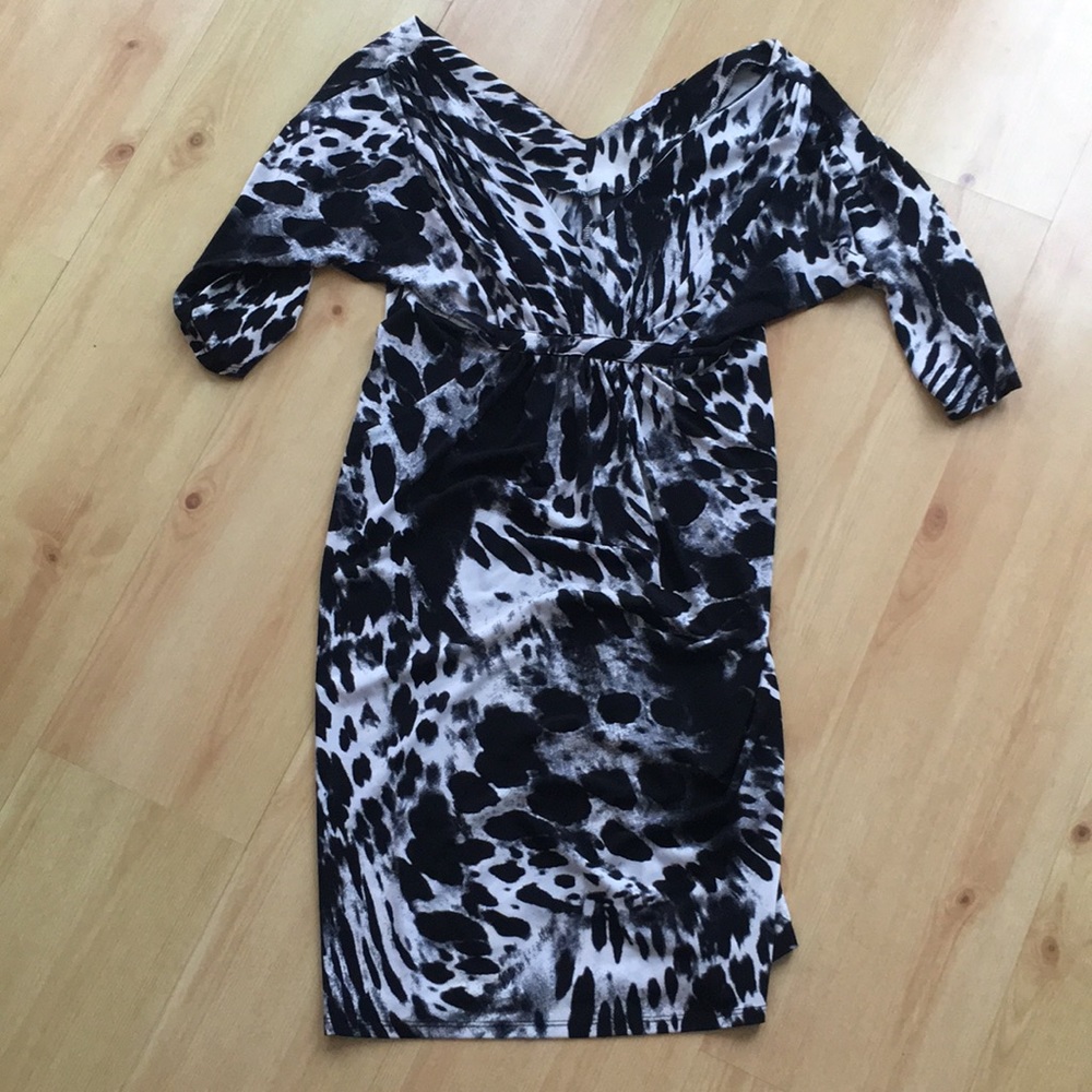 Comfy B&W Animal Print Lily Dress Women’s Medium
